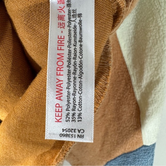 Free People Blue Monday Pullover Tan Blue Sherpa - Picture 10 of 11